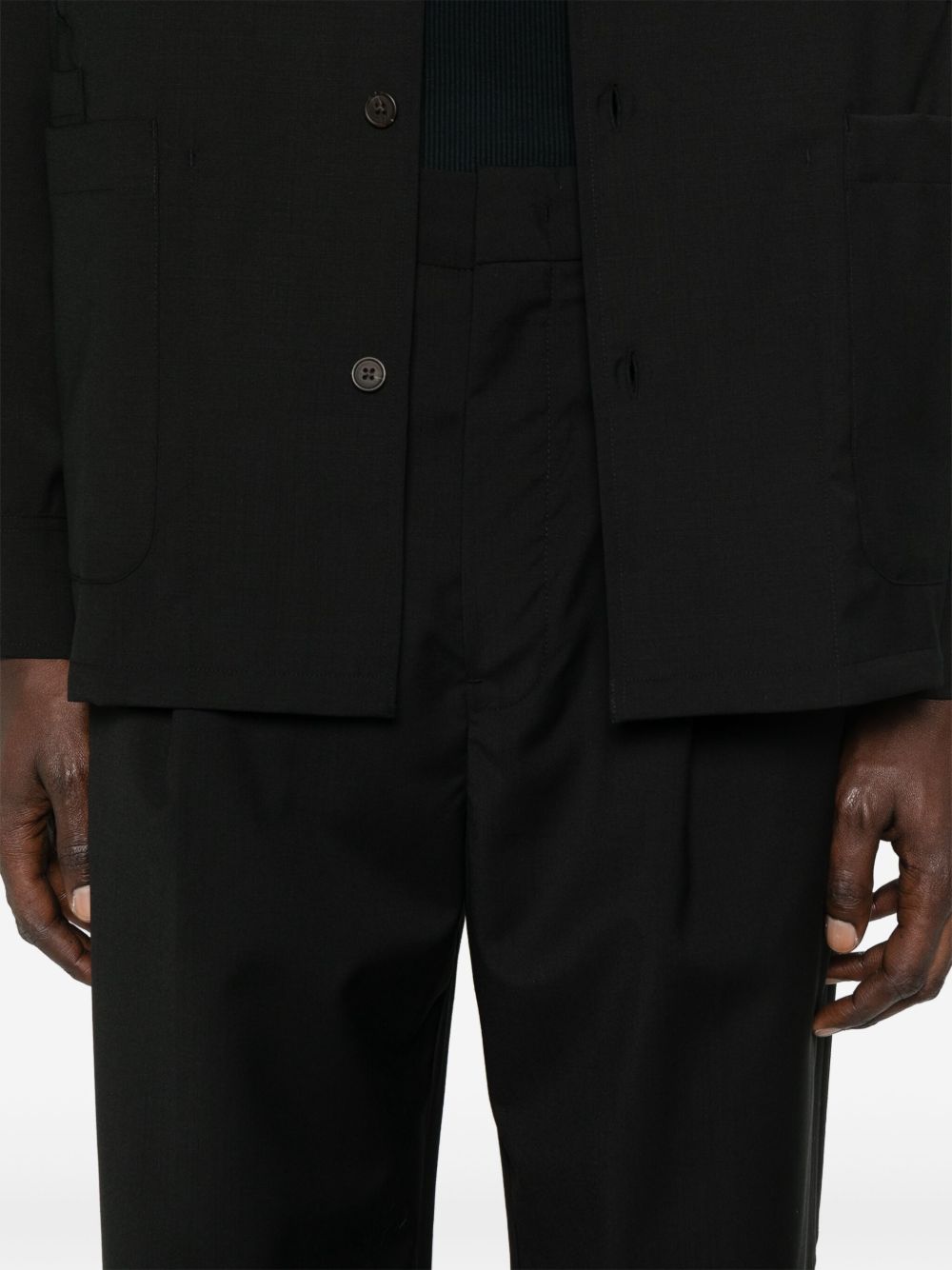 Emporio Armani Exclusive Trousers Nero Virgin Wool