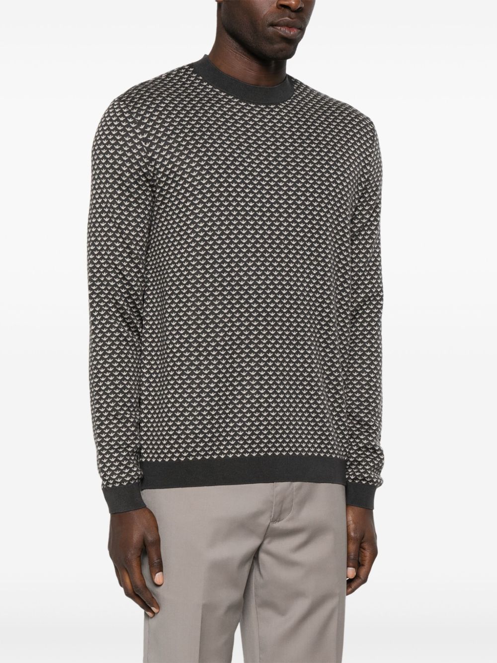 Emporio Armani Sweaters Nero Lyocellvirgin Wool Silk