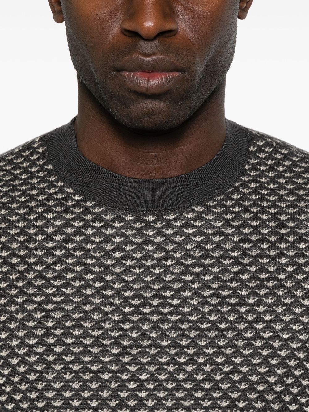 Emporio Armani Sweaters Nero Lyocellvirgin Wool Silk