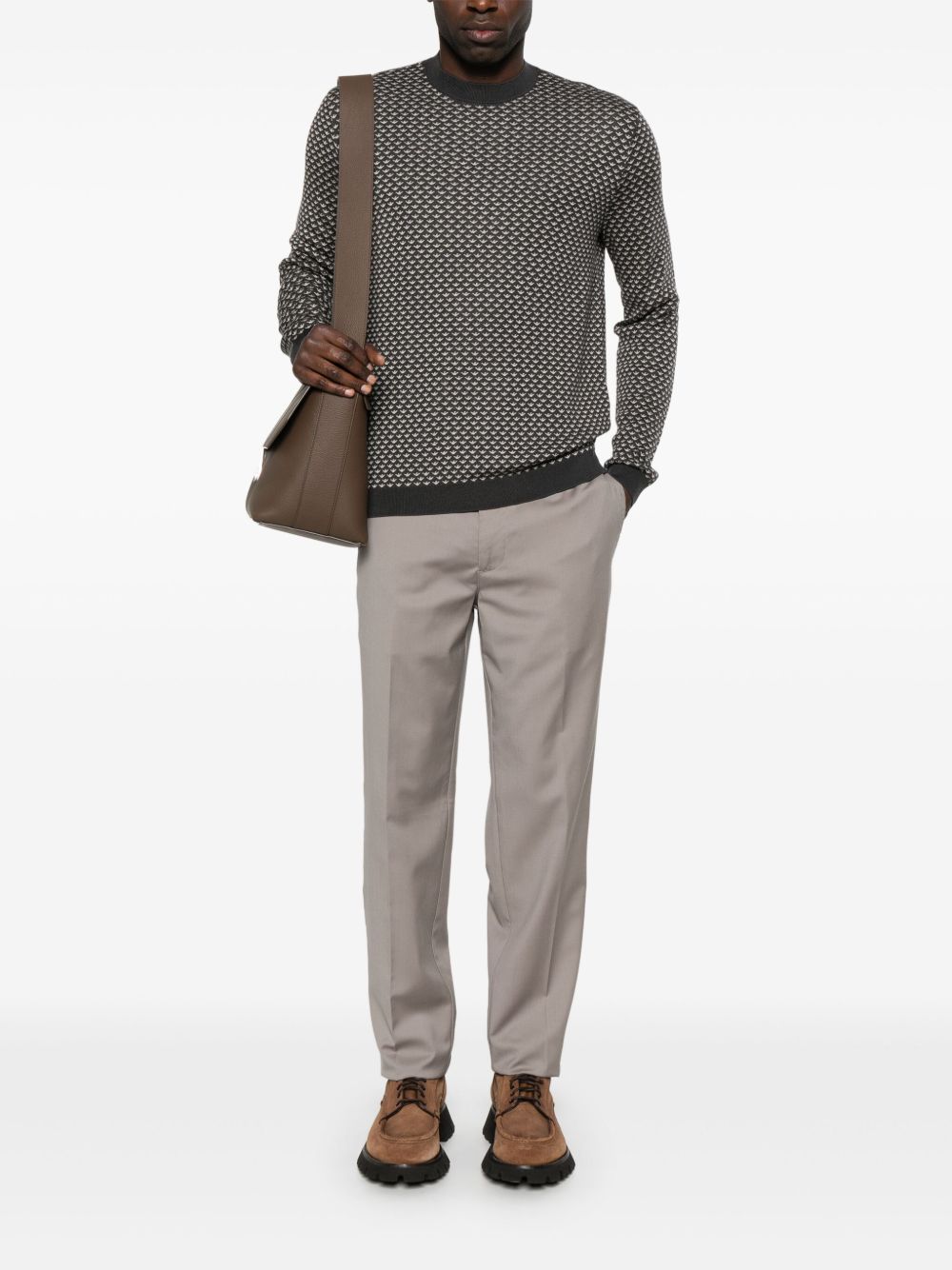 Emporio Armani Sweaters Nero Lyocellvirgin Wool Silk