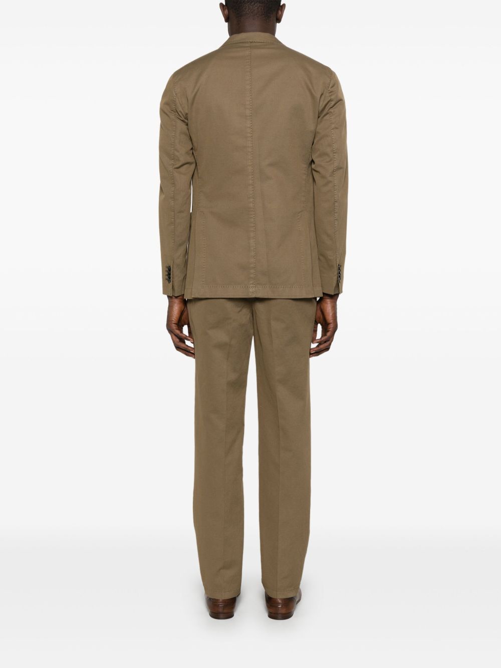 Boglioli Suit Marrone Chiaro Cotton Linen Elastane