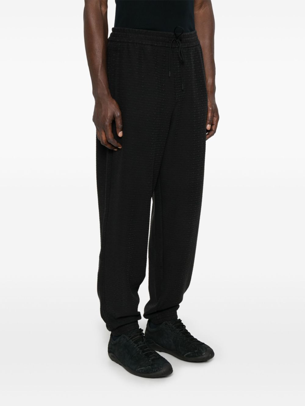 Emporio Armani Trousers Nero Lyocell Cotton Elastane
