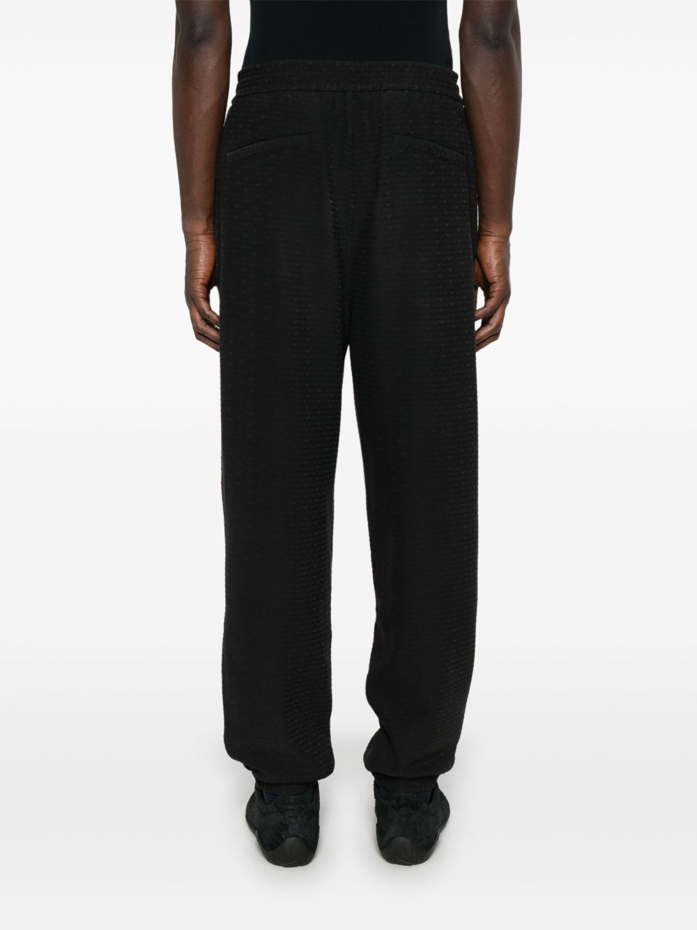 Emporio Armani Trousers Nero Lyocell Cotton Elastane