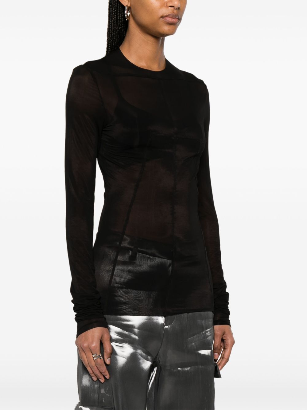 Rick Owens T-Shirts And Polos Black Cupro
