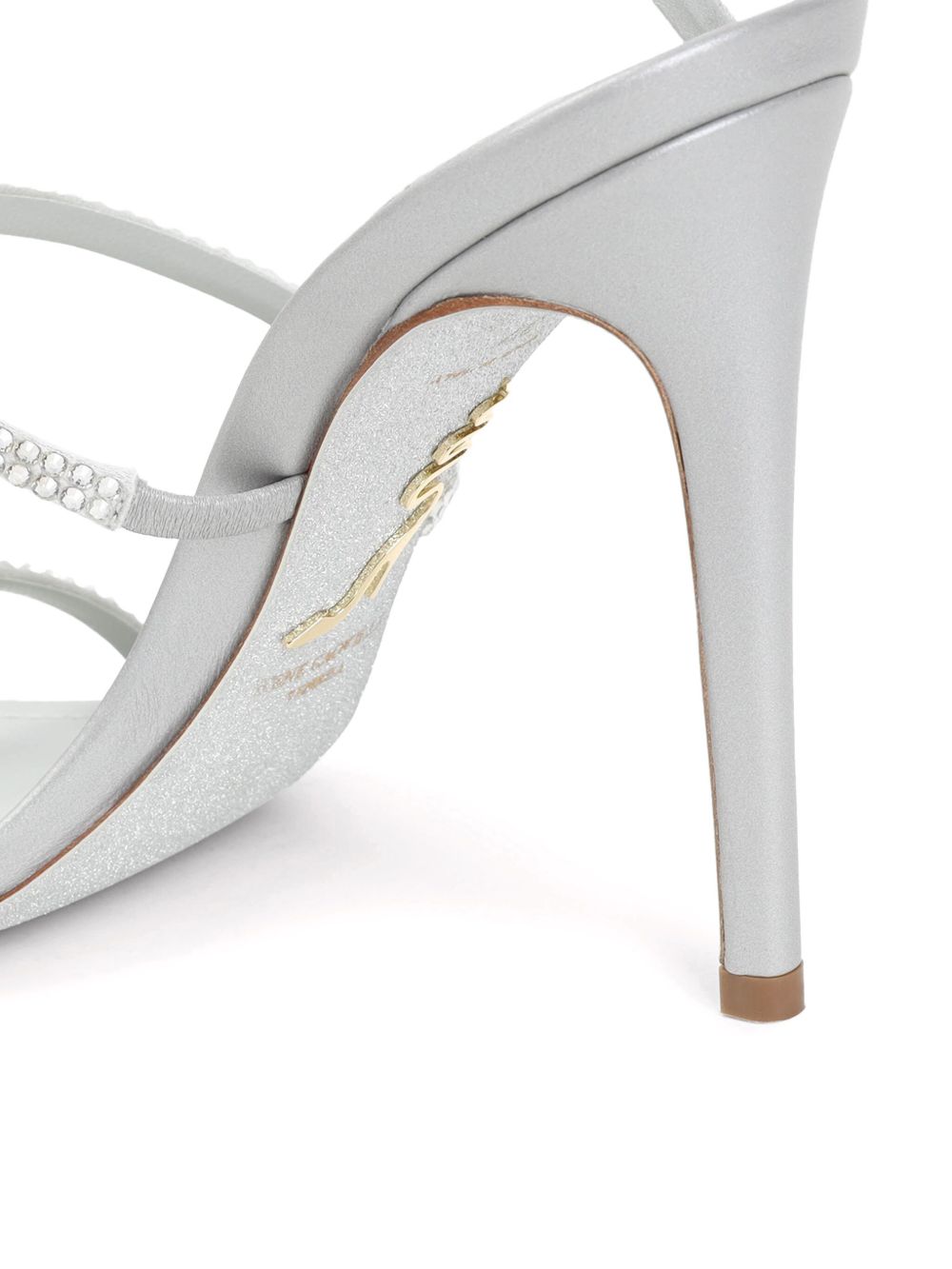 Rene Caovilla Sandals Silver Calf Leather