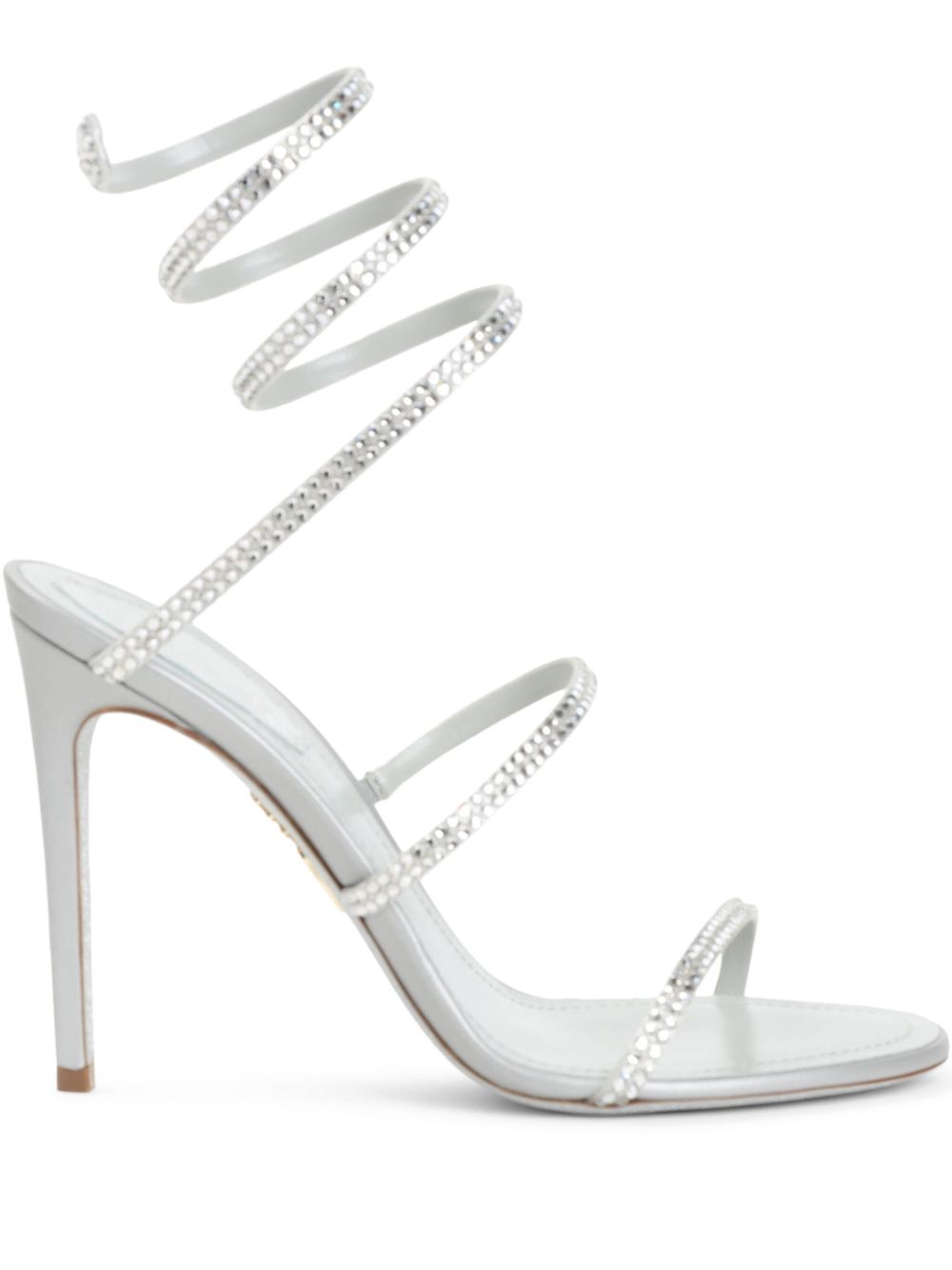 Rene Caovilla Sandals Silver Calf Leather