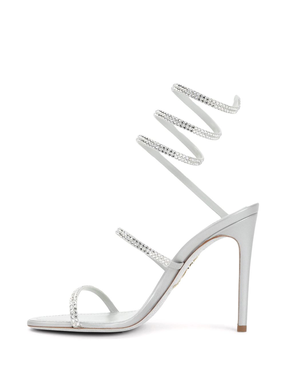 Rene Caovilla Sandals Silver Calf Leather