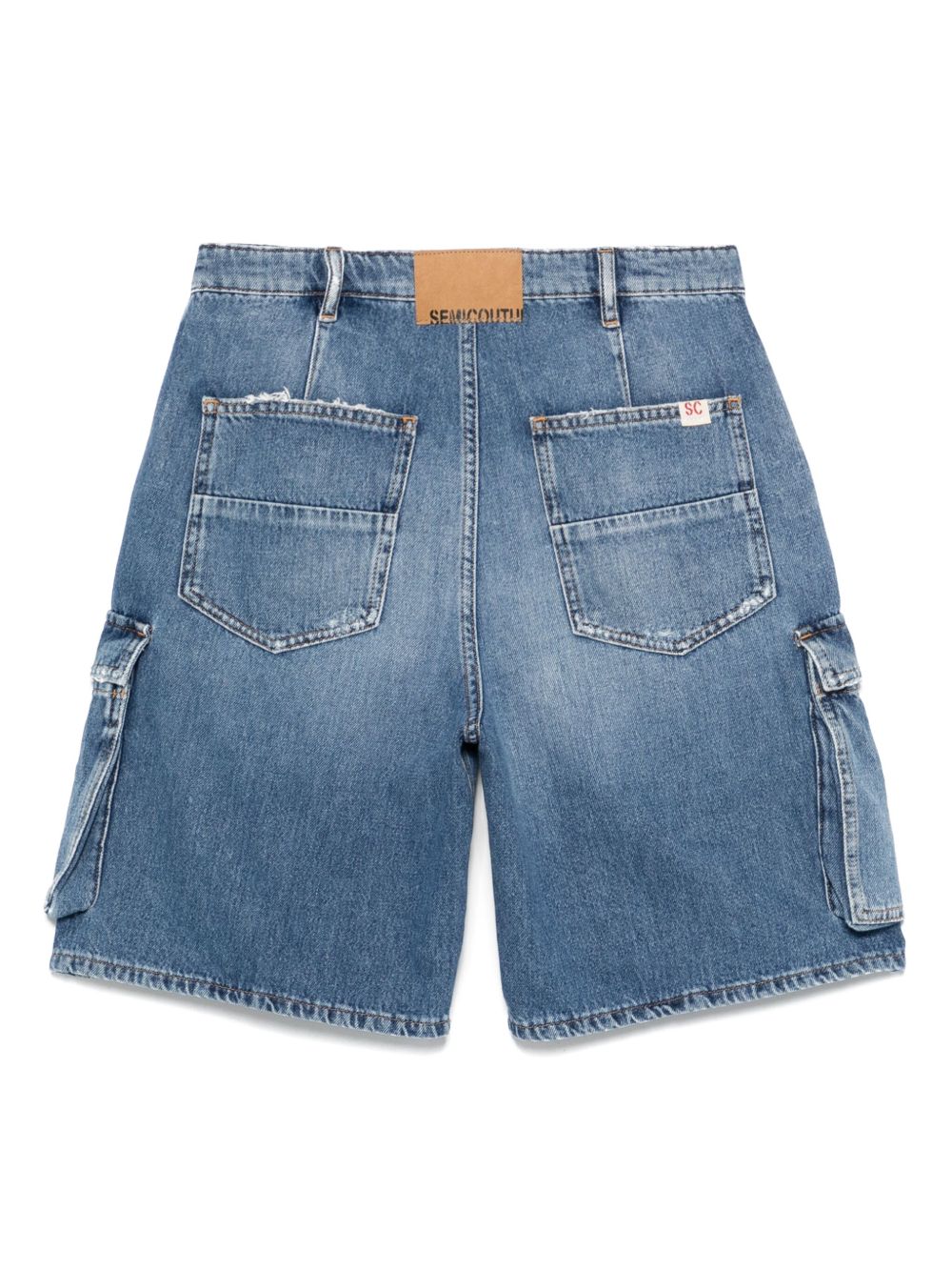 Semicouture Shorts Clear Blue Cotton