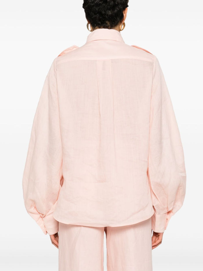 Zimmermann Shirts Pink Ramie
