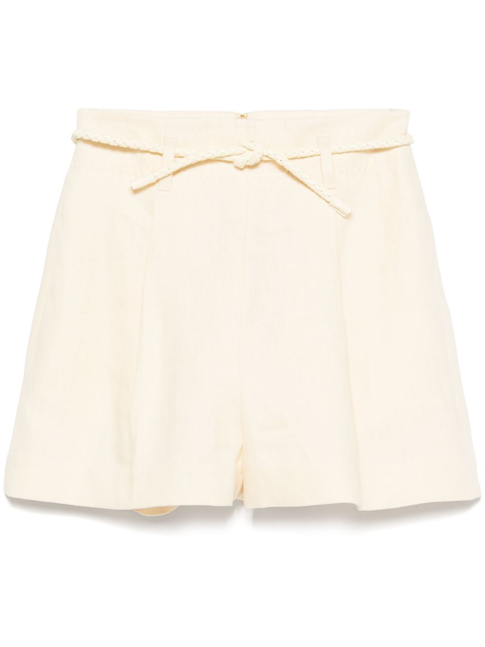 Zimmermann Shorts Yellow Linen/flax