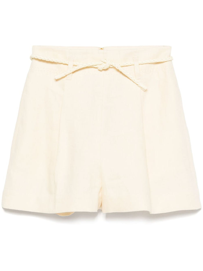 Zimmermann Shorts Yellow Linen/flax