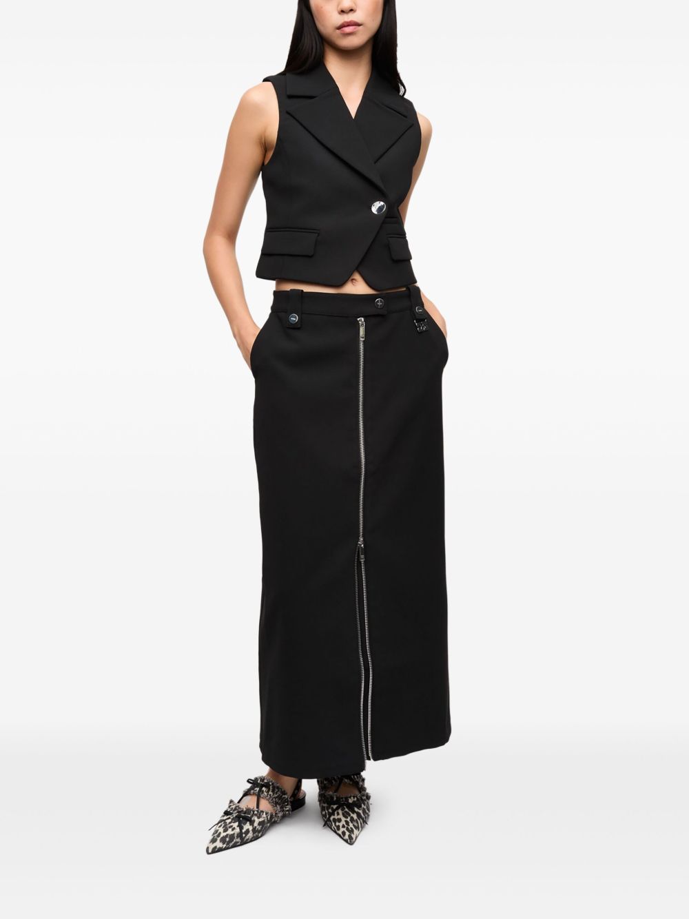 Ganni Skirts Black Polyester