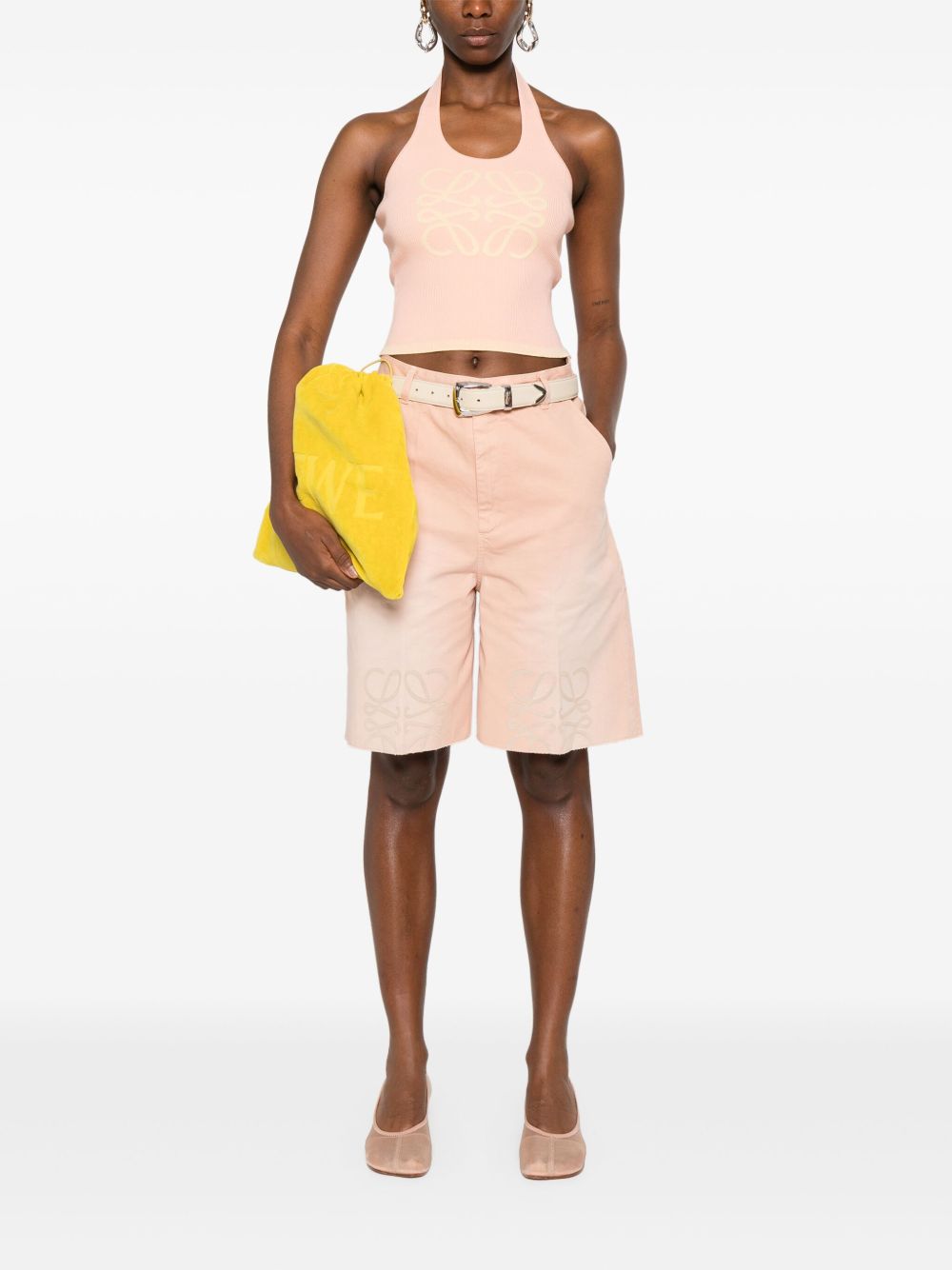 Loewe Paulas Ibiza Shorts Pink Cotton