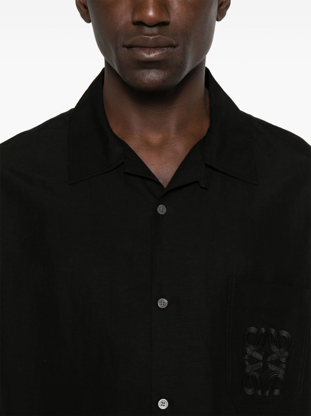 Loewe Paulas Ibiza Shirts Black Viscose Linen