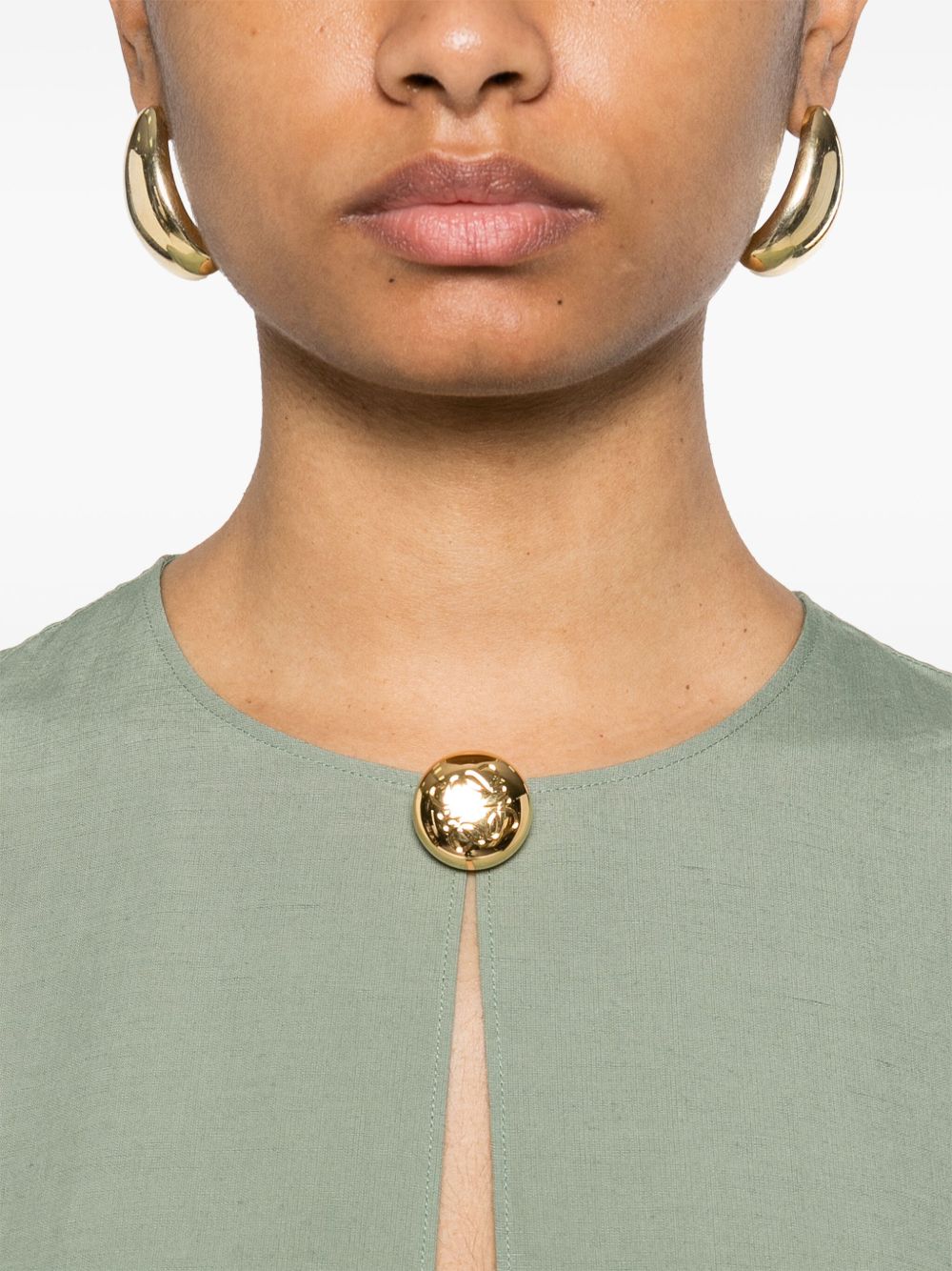 LOEWE PAULAS IBIZA Dresses Green Viscose Linen
