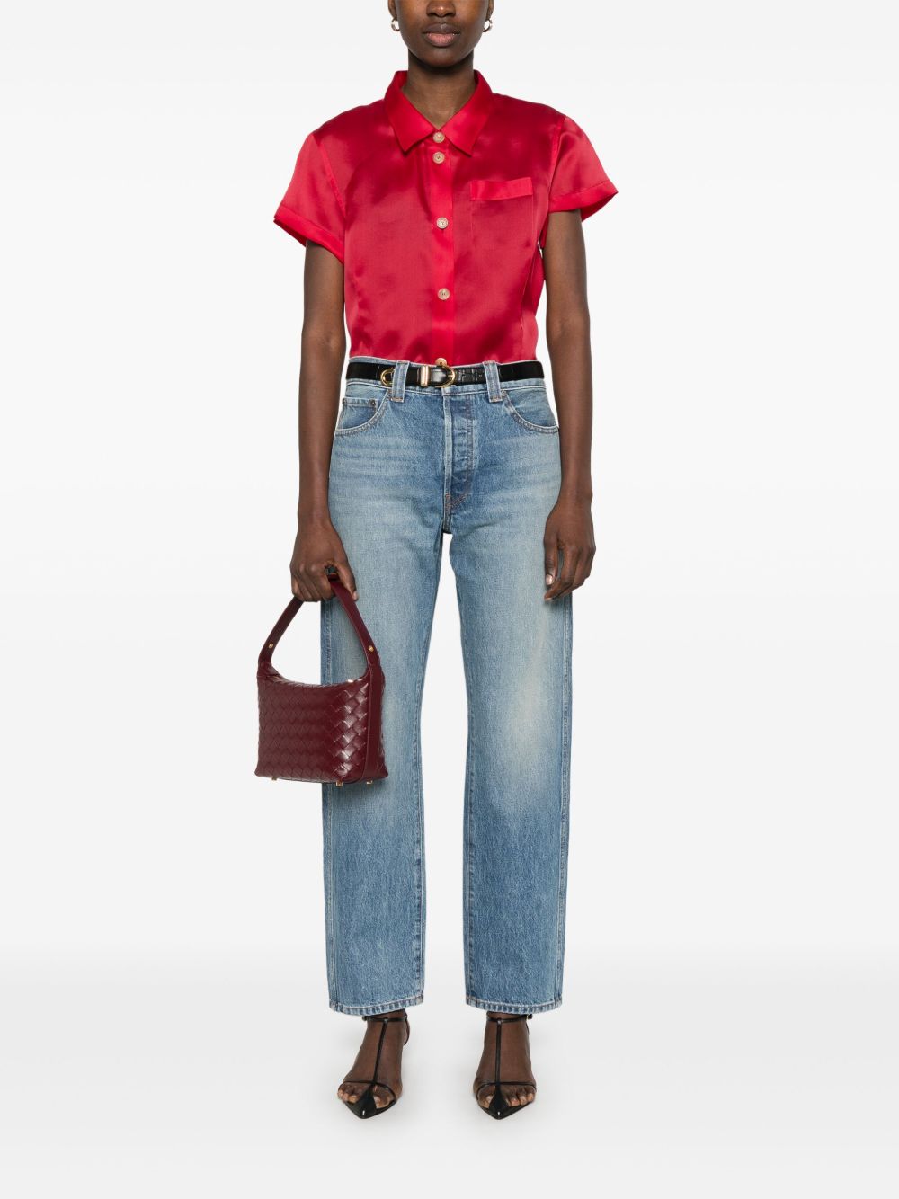 Khaite Shirts Red Silk