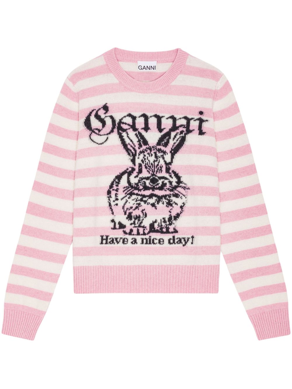 Ganni Sweaters Pink Fabric