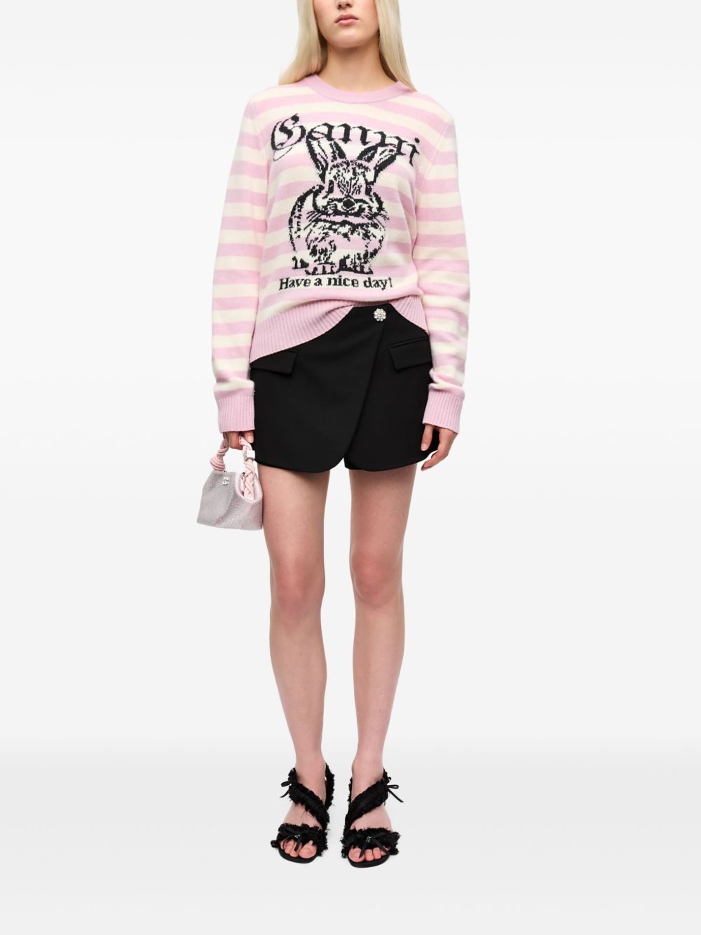 Ganni Sweaters Pink Fabric