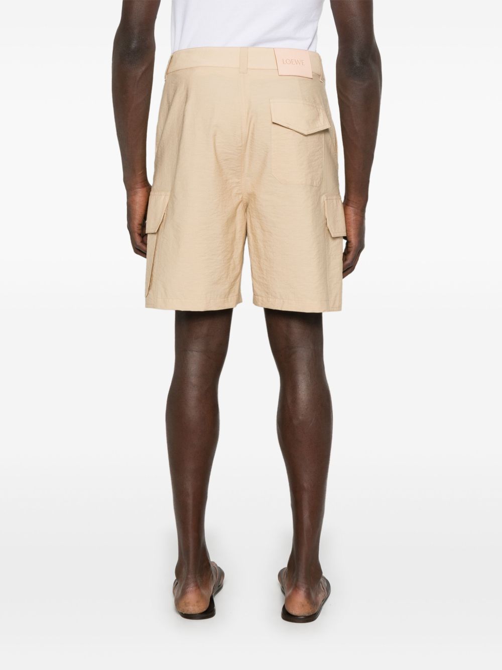 LOEWE PAULAS IBIZA Shorts Beige Cotton Polyamide
