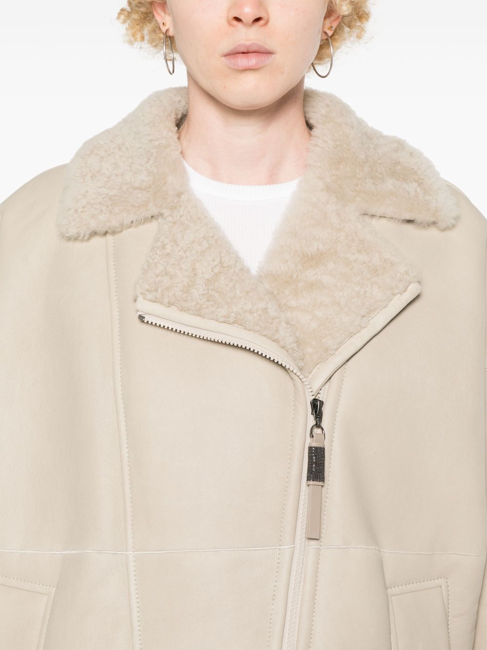 Brunello Cucinelli Jackets Avorio Leather