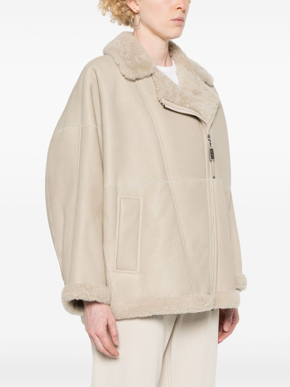 Brunello Cucinelli Jackets Avorio Leather