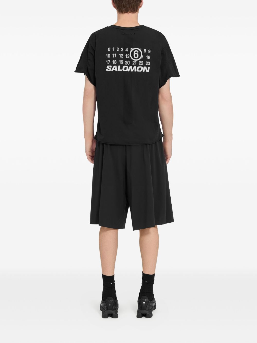 Mm6 X Salomon T-Shirts And Polos Black Synthetic->polyamide100.0 %