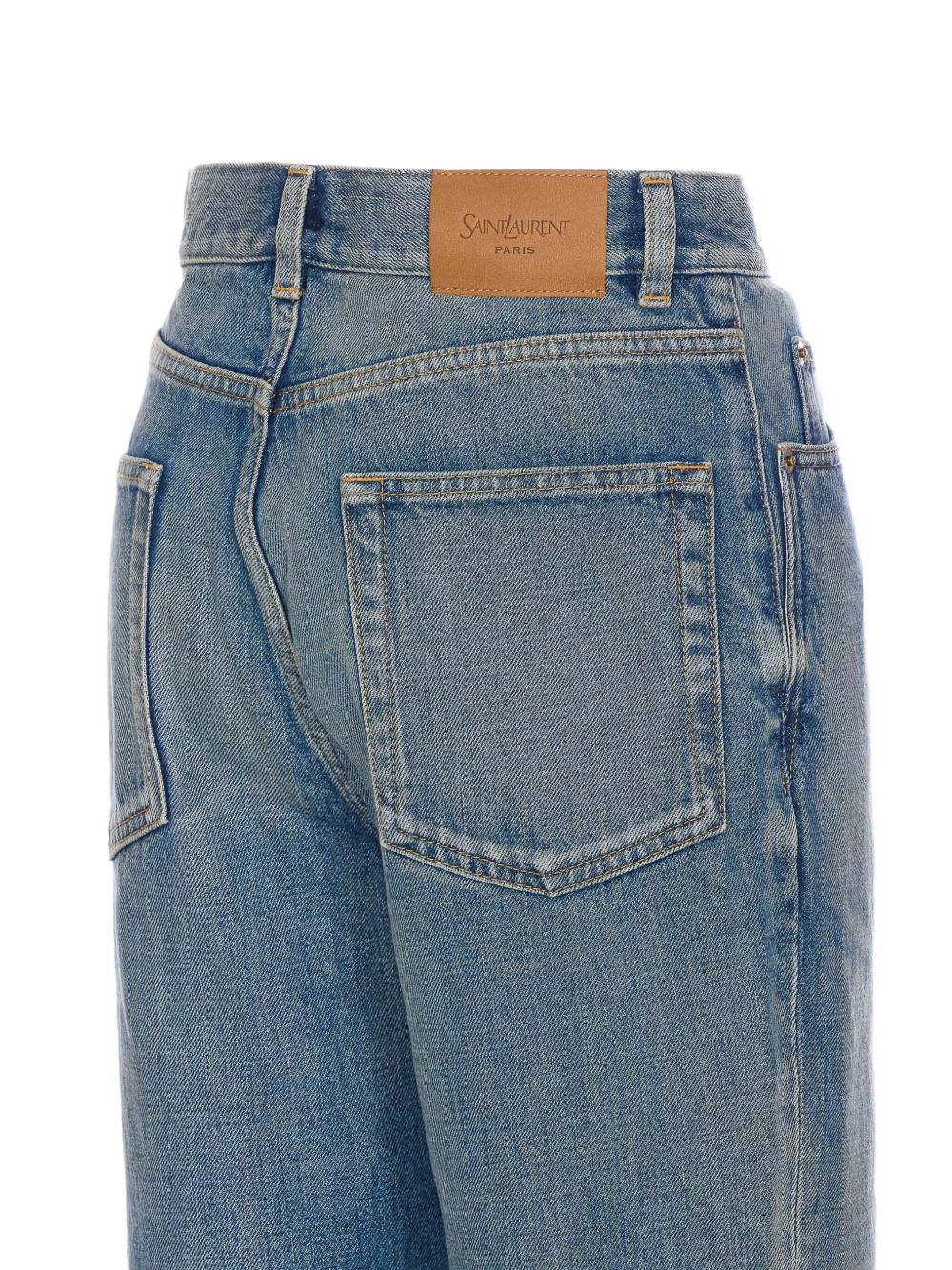 Saint Laurent Jeans Clear Blue Cotton