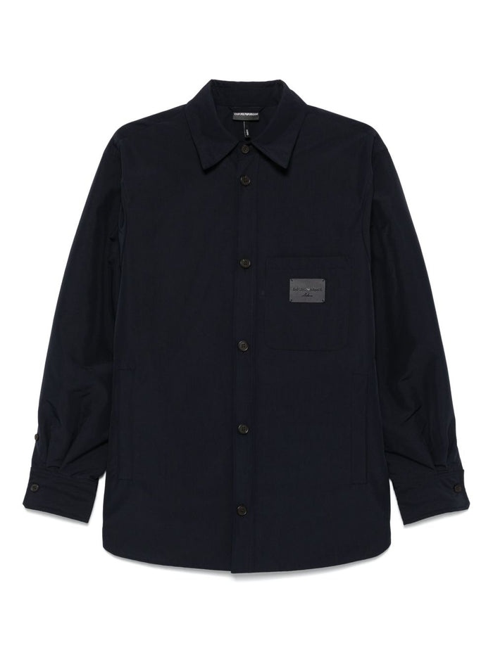 Emporio Armani Shirts Blue Polyester100 %