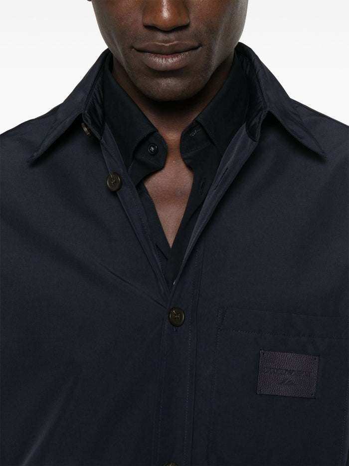 Emporio Armani Shirts Blue Polyester100 %