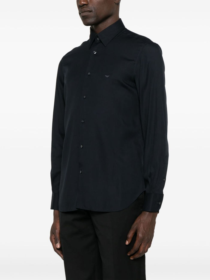 Emporio Armani Shirts Blu Cotton