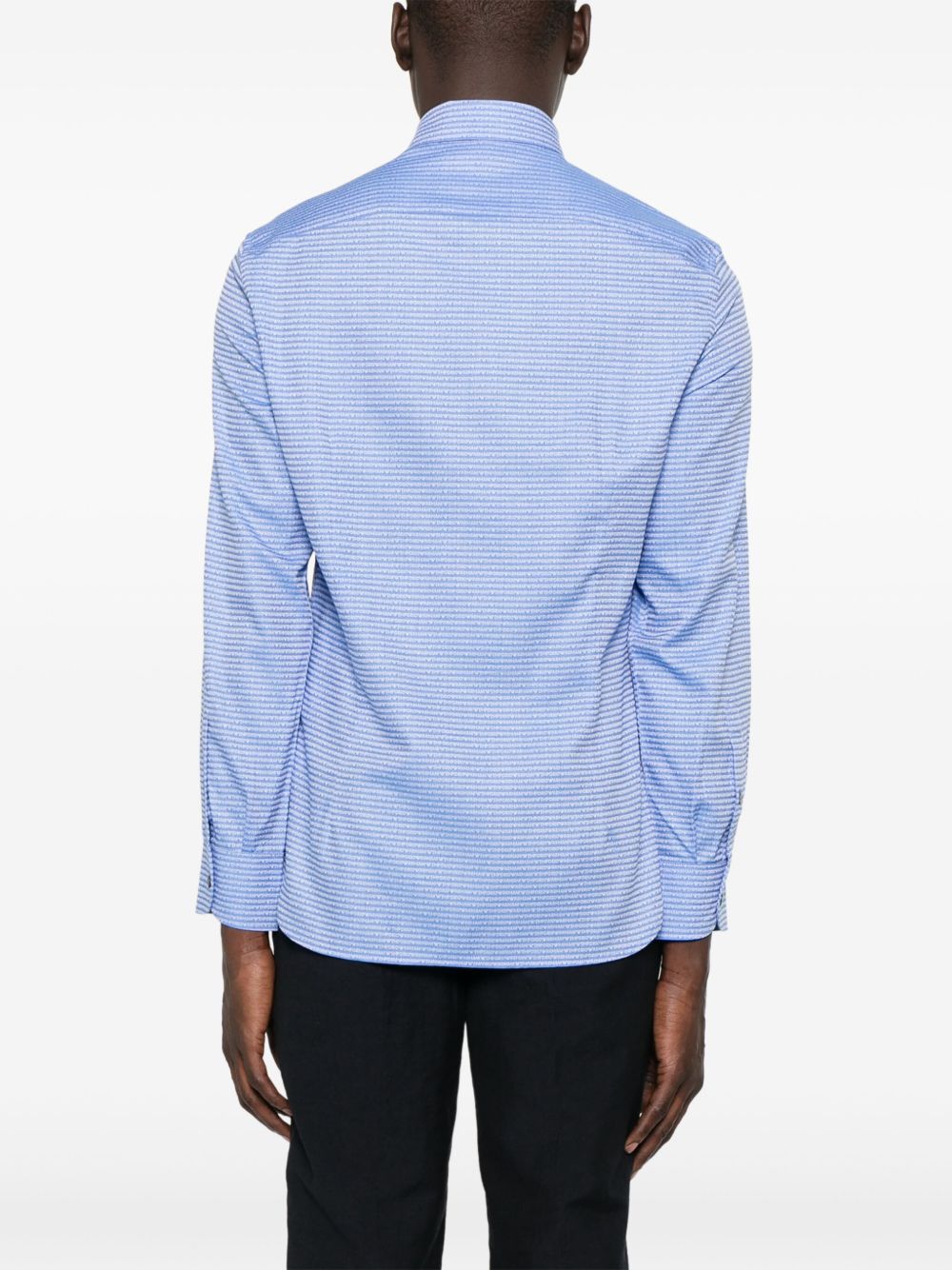 Emporio Armani Shirts Azzurro Cotton