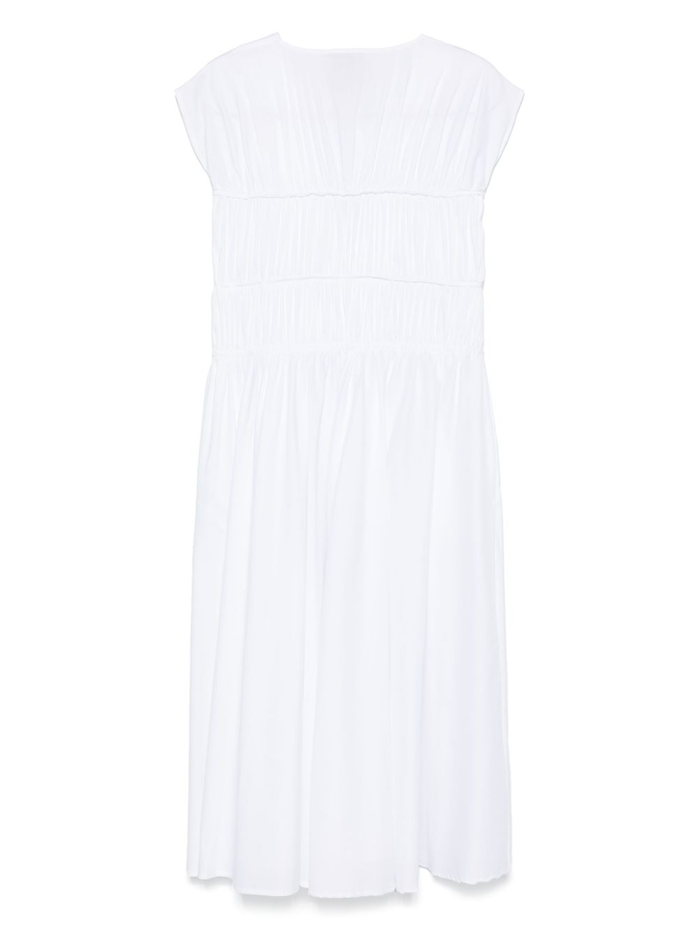 Semicouture Dresses White Cotton Polyamide Elastane