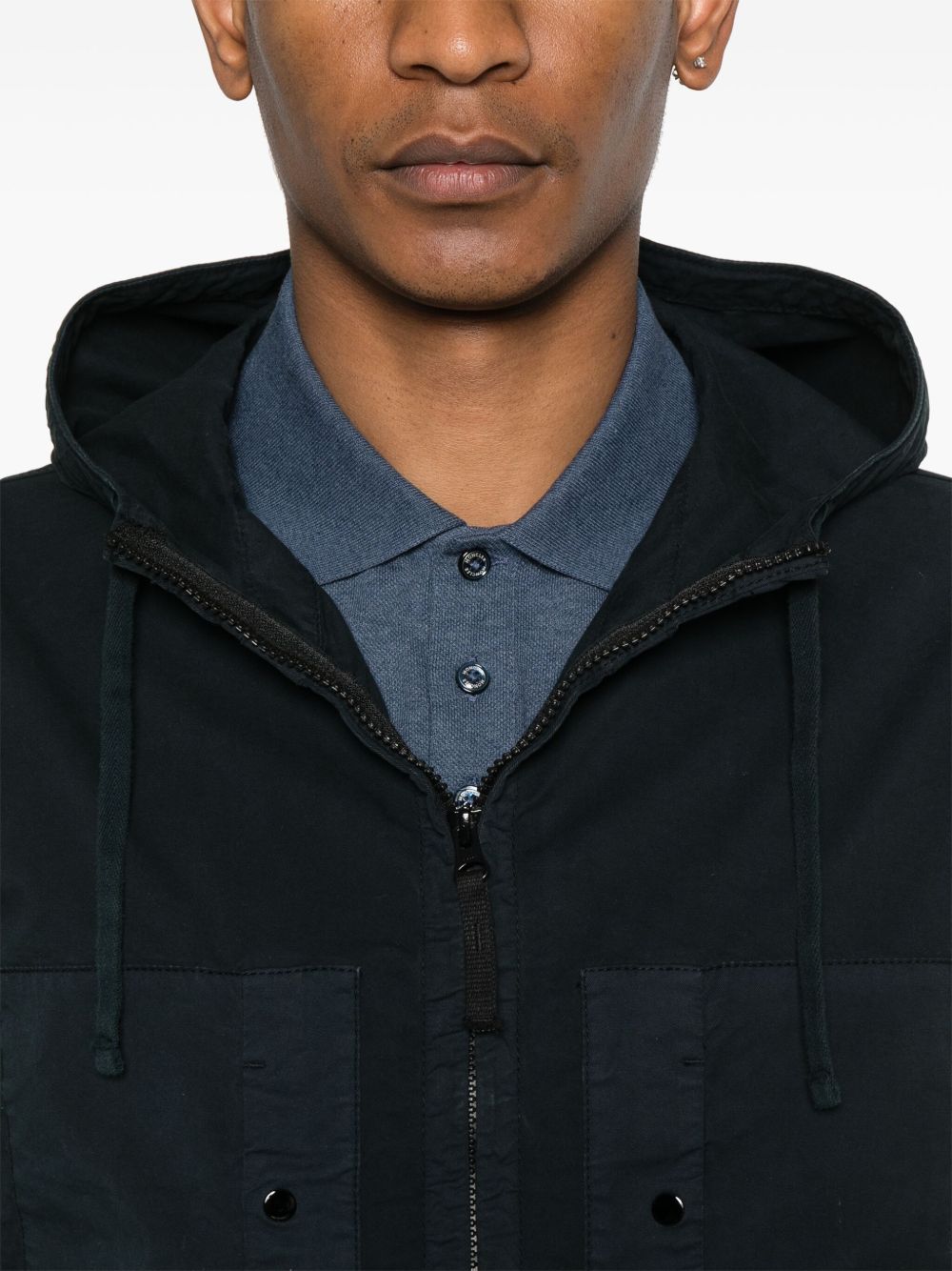 Stone Island Coats Blue Cotton
