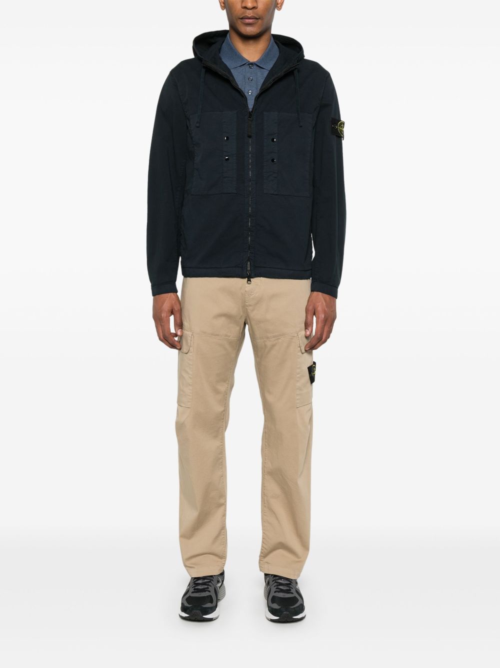 Stone Island Coats Blue Cotton