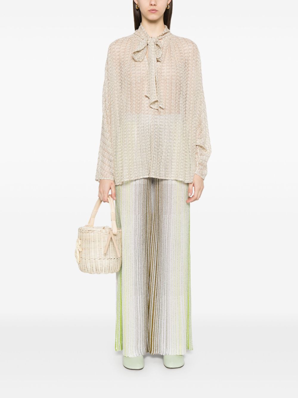 Missoni Shirts Beige Viscose Metallic Fibre