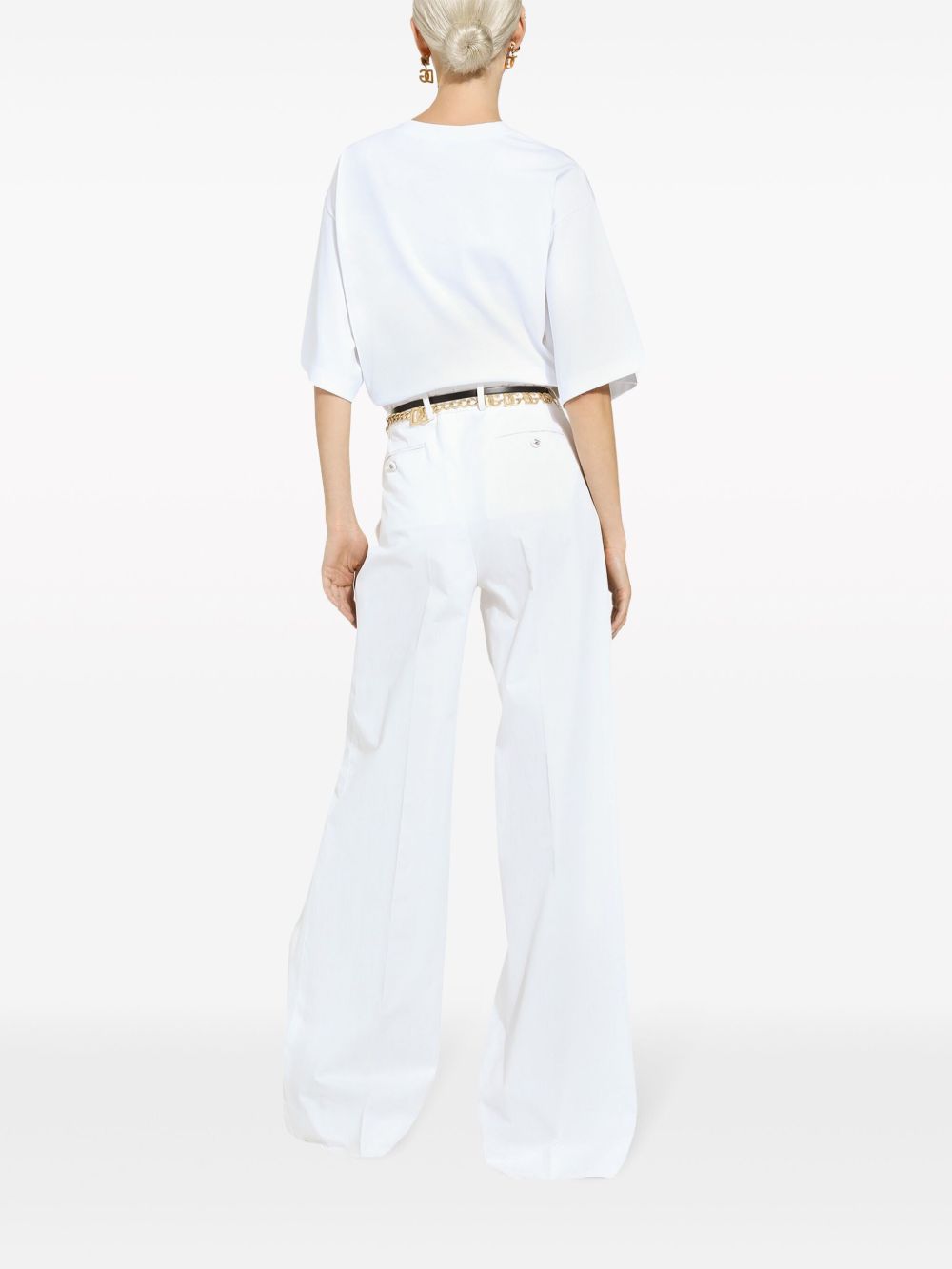 Dolce & Gabbana Trousers White Cotton Elastane