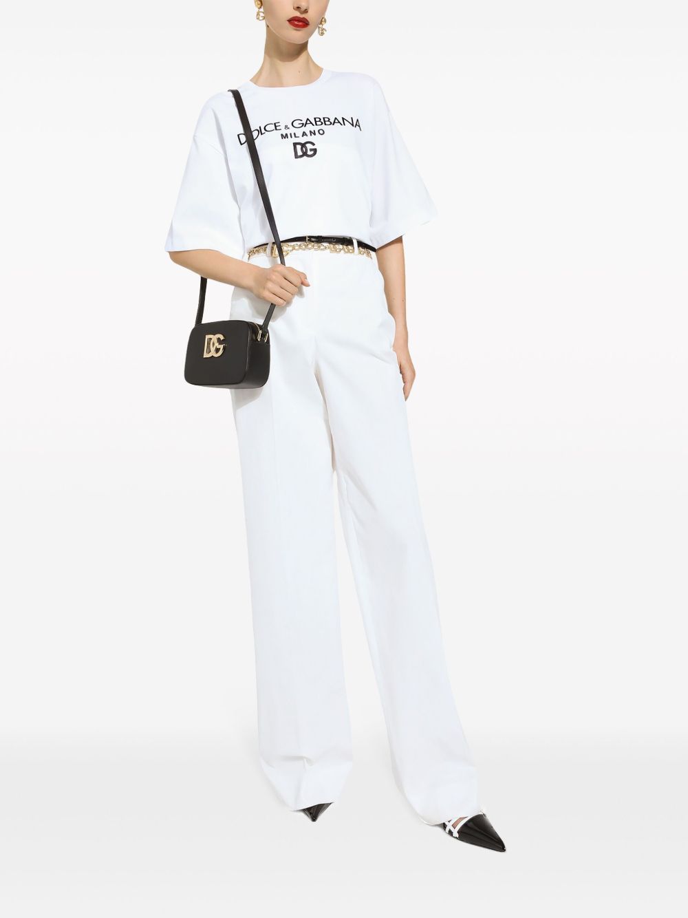 Dolce & Gabbana Trousers White Cotton Elastane