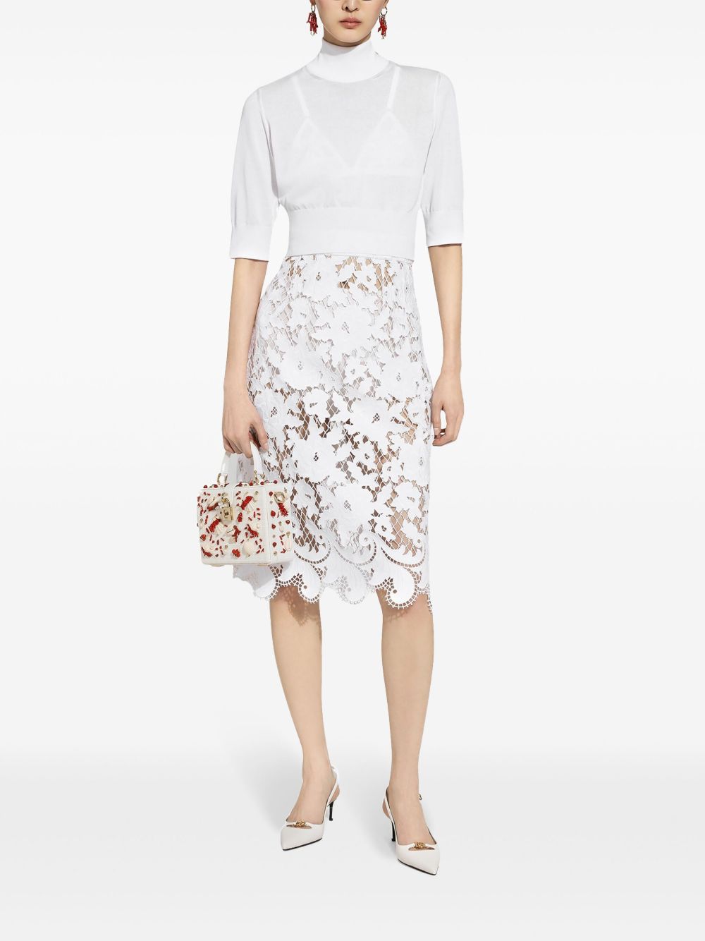Dolce & Gabbana Skirts White Polyester Cotton