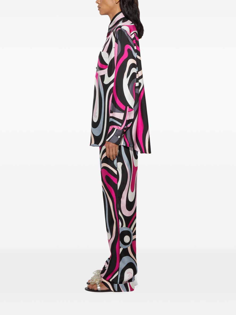 Pucci Trousers Fuchsia Silk