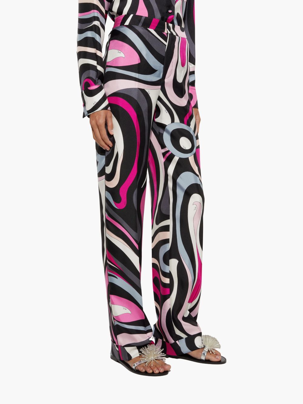 Pucci Trousers Fuchsia Silk