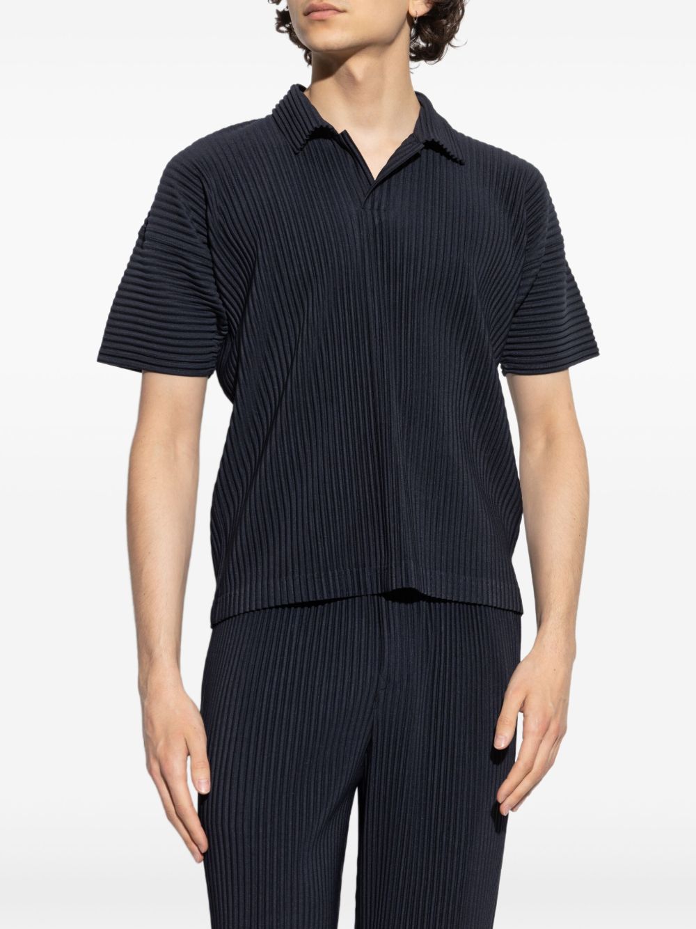 Homme Plisse Issey Miyake T-Shirts And Polos Blue Polyester