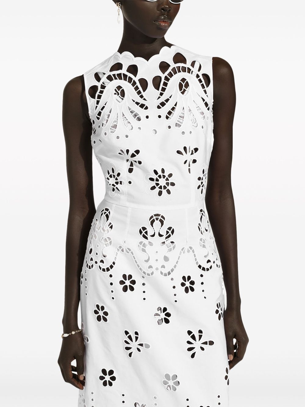 Dolce & Gabbana Dresses White Cotton Elastane