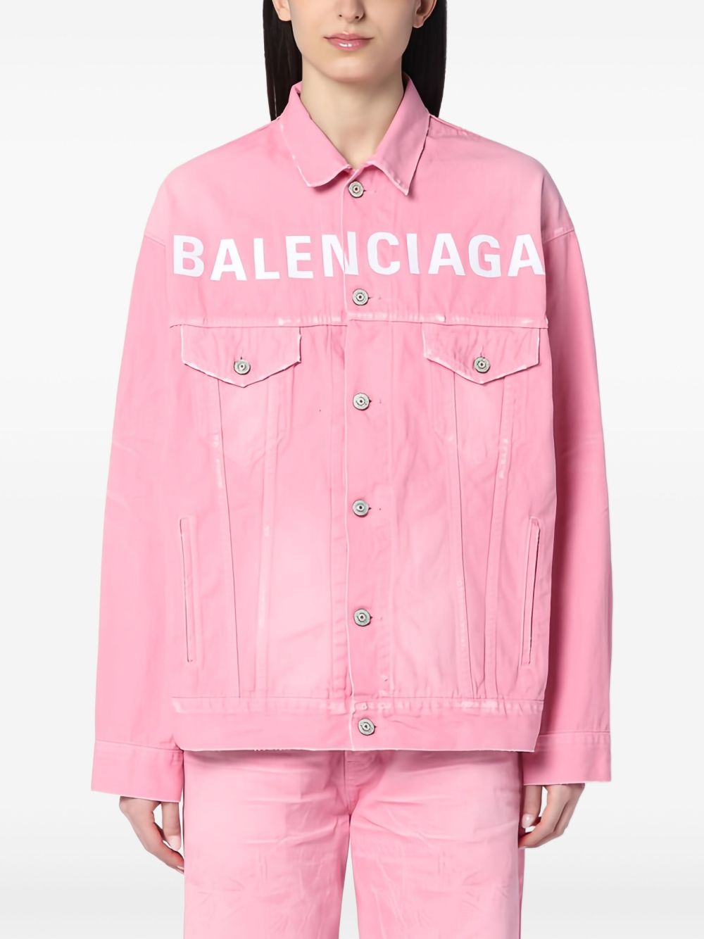 Balenciaga Coats Pink Cotton