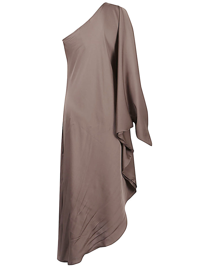 Silk95five Dresses Brown Silk Elastane