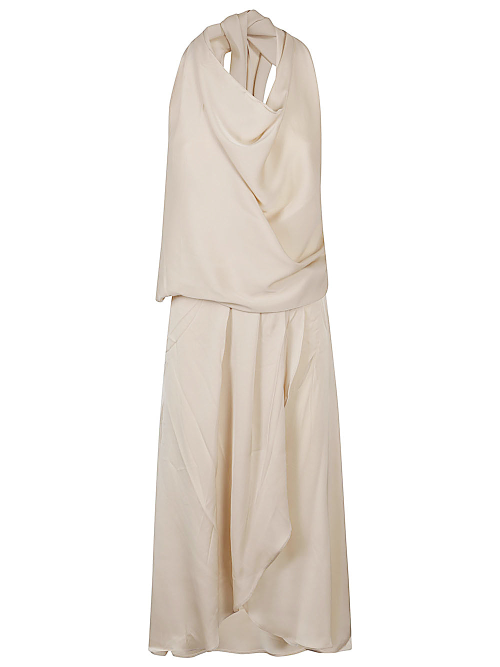 SILK95FIVE Dresses Beige Silk Elastane