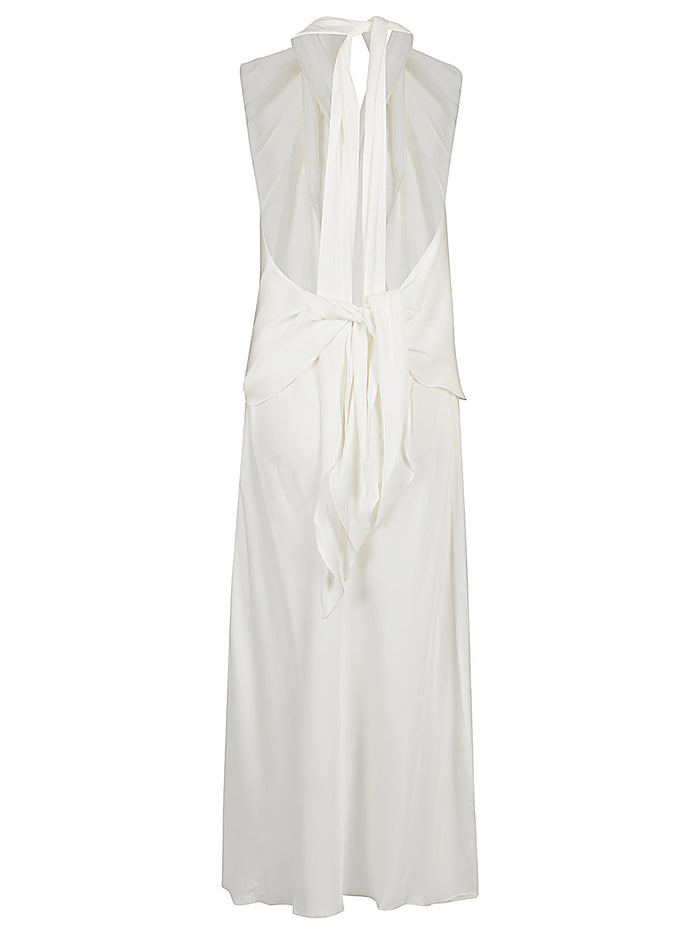 SILK95FIVE Dresses White Silk Elastane