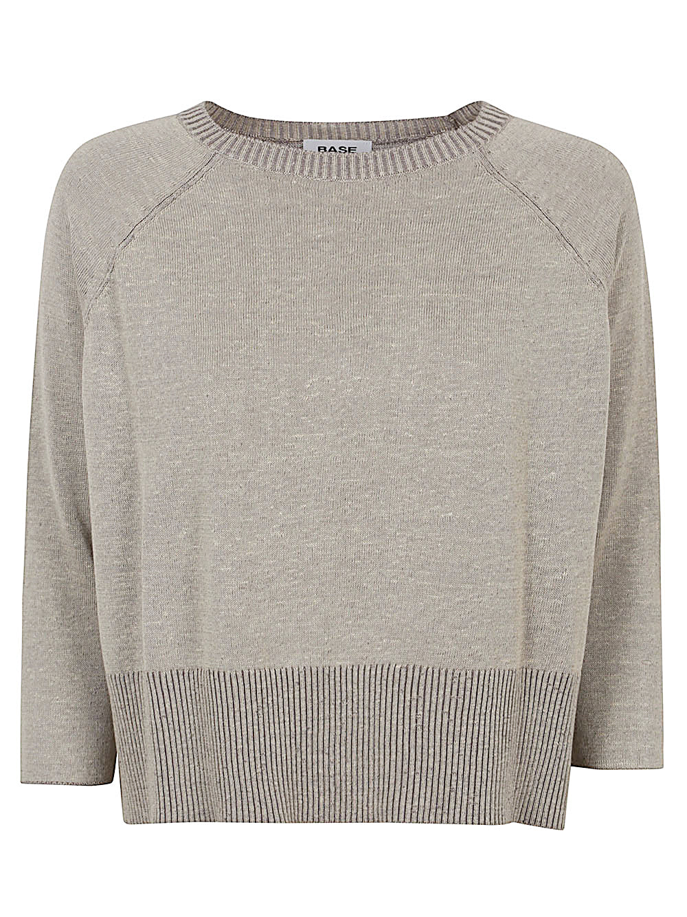 Base Sweaters Beige Cotton Linen
