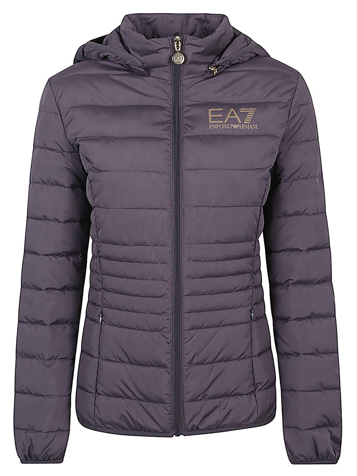 Ea7 Coats Grigio Polyester
