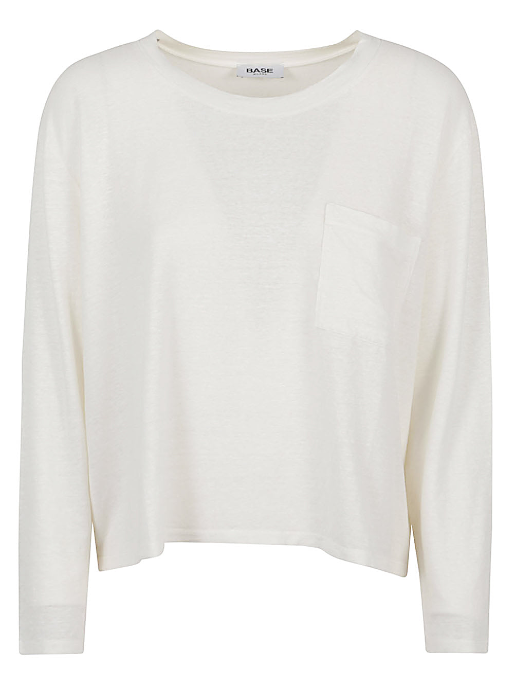 Base Sweaters White Linen Elasatne