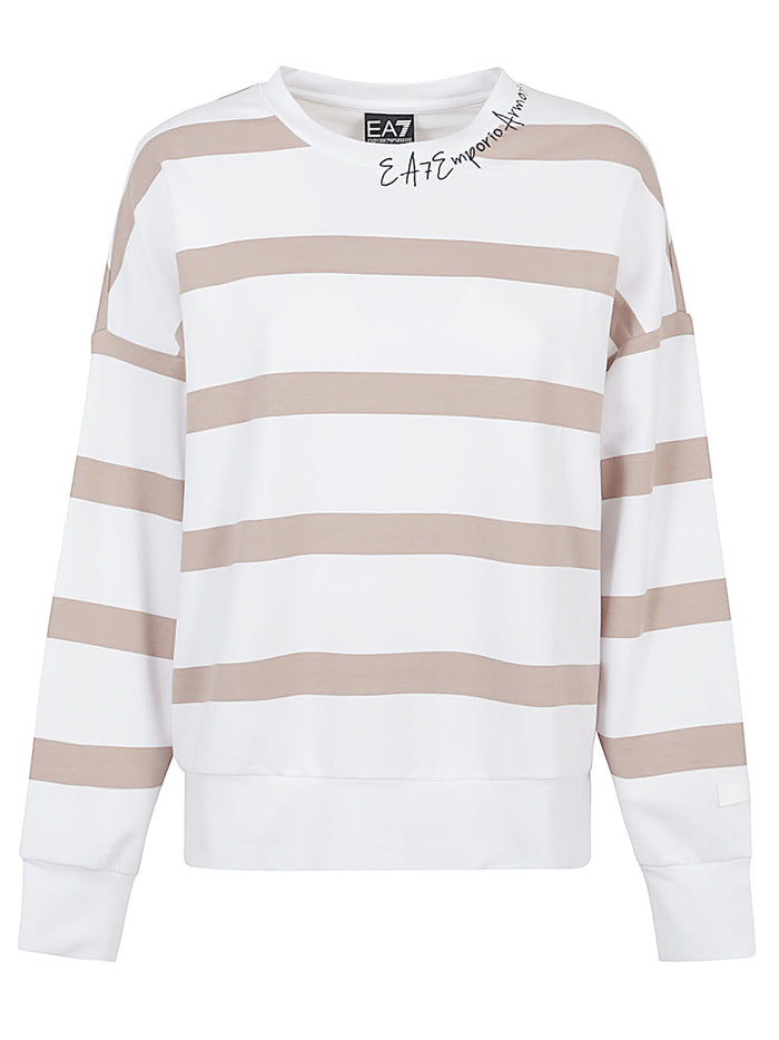 Ea7 Sweaters Beige Cotton Elastena